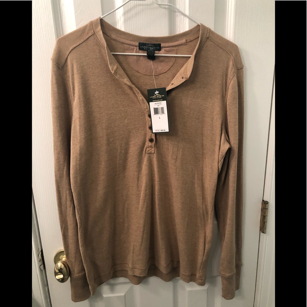 Ralph Lauren Long Sleeve Tee w/ Patch Elbows